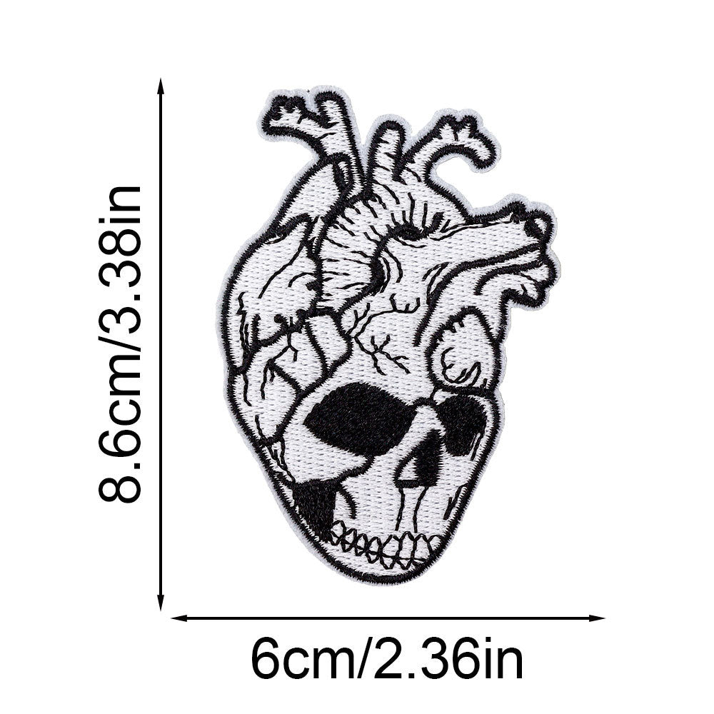 Wholesale Heart-shaped embroidery patch letters multi-color spelling DIY accessories